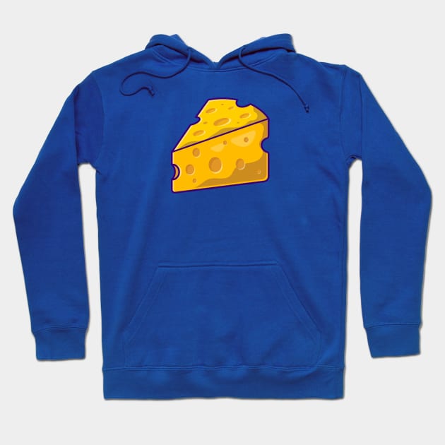 Cheese Cartoon Illustration Hoodie by Catalyst Labs